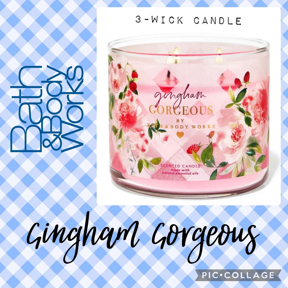 BBW Gingham Gorgeous 3-Wick Candle